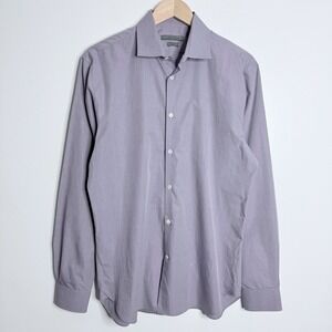 John Varvatos Men's Slim Fit‎ Long Sleeve Button Shirt Purple 15 1/2 34/35 (Med)